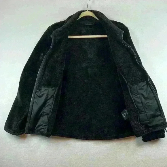 32 Degrees Jacket Black Women’s Medium Plush Faux Fur Zip Up Pockets - Picture 4 of 9